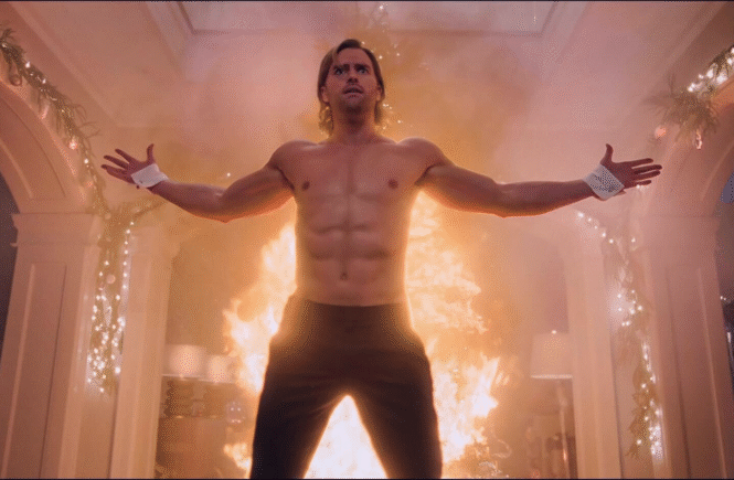 Chet toplessly protects us from fire